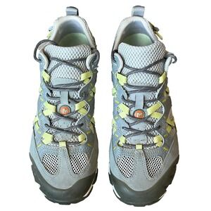Merrell Waterpro Ultra-Sport Shoes Gray Yellow Vibram Womens 8 UK 5.5 EU 38.5